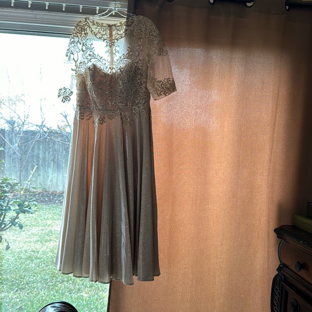 Women gold dress